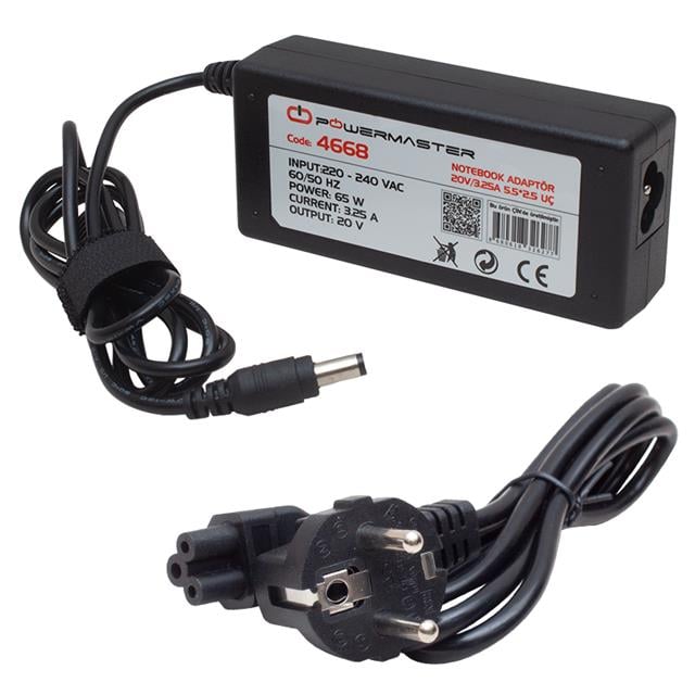 PM-4668 20 Volt - 3.25 Amper 5.5*2.5 Mm Uçlu Adaptör (Lenovo Ibm Notebook)