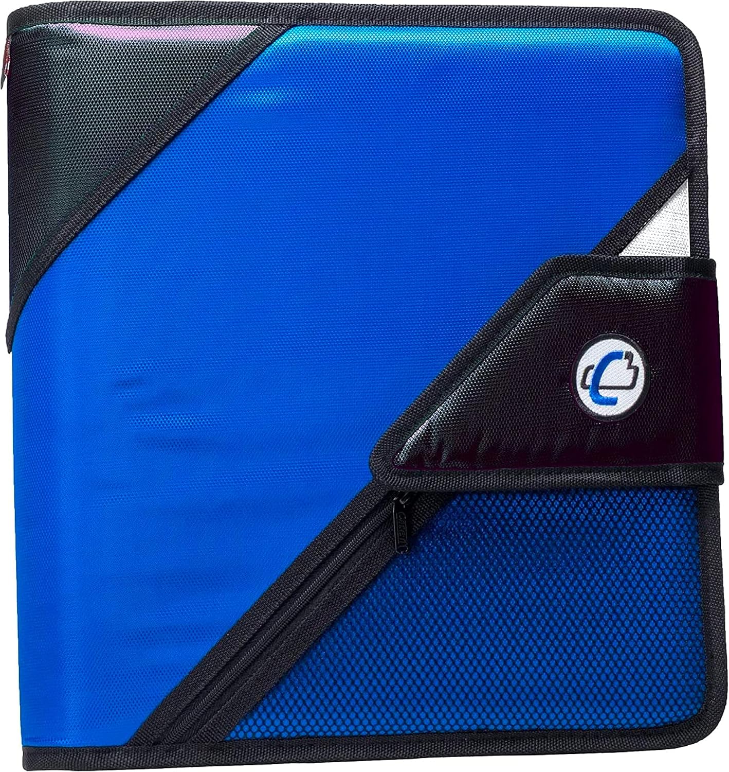 Case-it The Open Tab Velcro Açılış Bağlayıcı - 5 İnç O-Halkalar - 5 Renkli Sekme Genişleyen Dosya Klasörü - Çoklu Cepler - 400 Yaprak Kapasitesi - Mavi S-826-A
