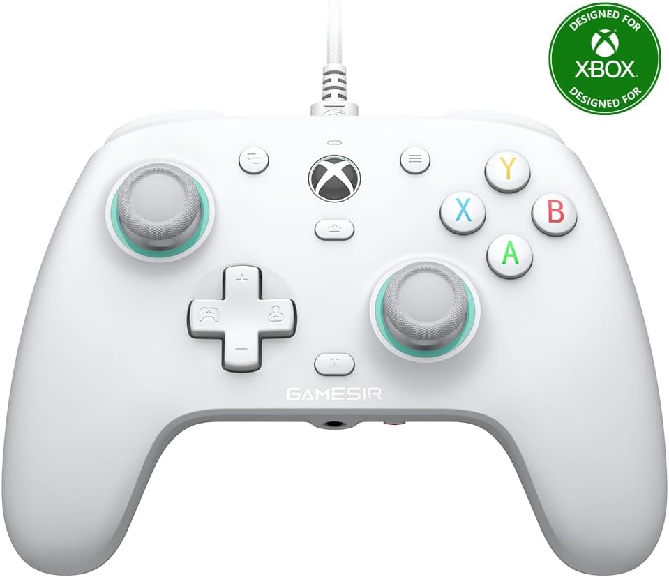 Xbox Series X|S, Xbox One ve Windows 10/11 için G7 SE kablolu oyun kumandası, Hall efektli Joysticks/Hall Trigger, 3,5 mm ses jakı (beyaz)