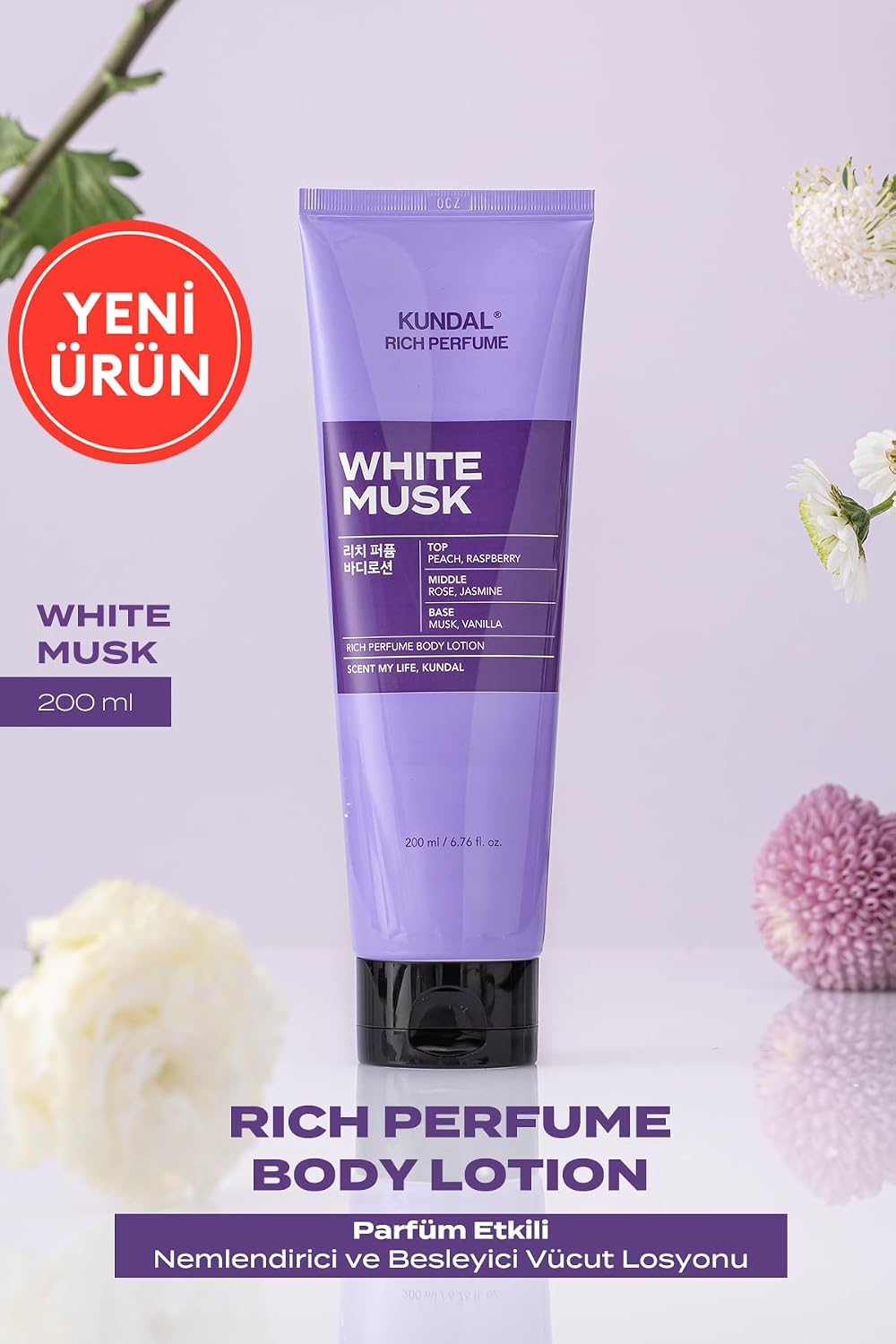 Parfüm Etkili Nemlendirici&Besleyici Vücut Losyonu Rich Perfume Body Lotion 200ml White Musk