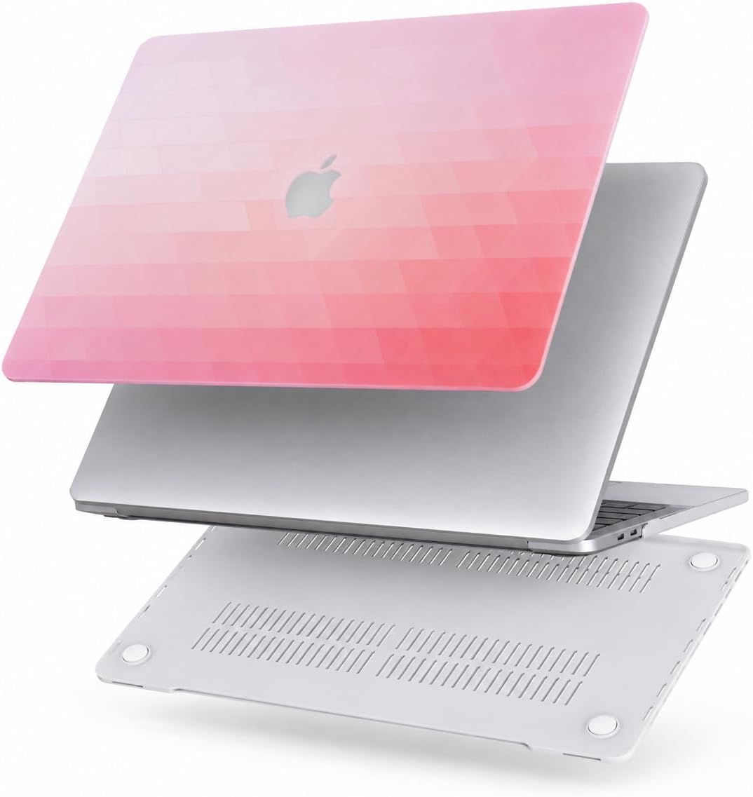 MacBook Air 13 inç Kılıf Uyumlu A1369 A1466 Sert Kapak İnce Hafif Darbe Çizik Koruma Hard Case Kırmızı