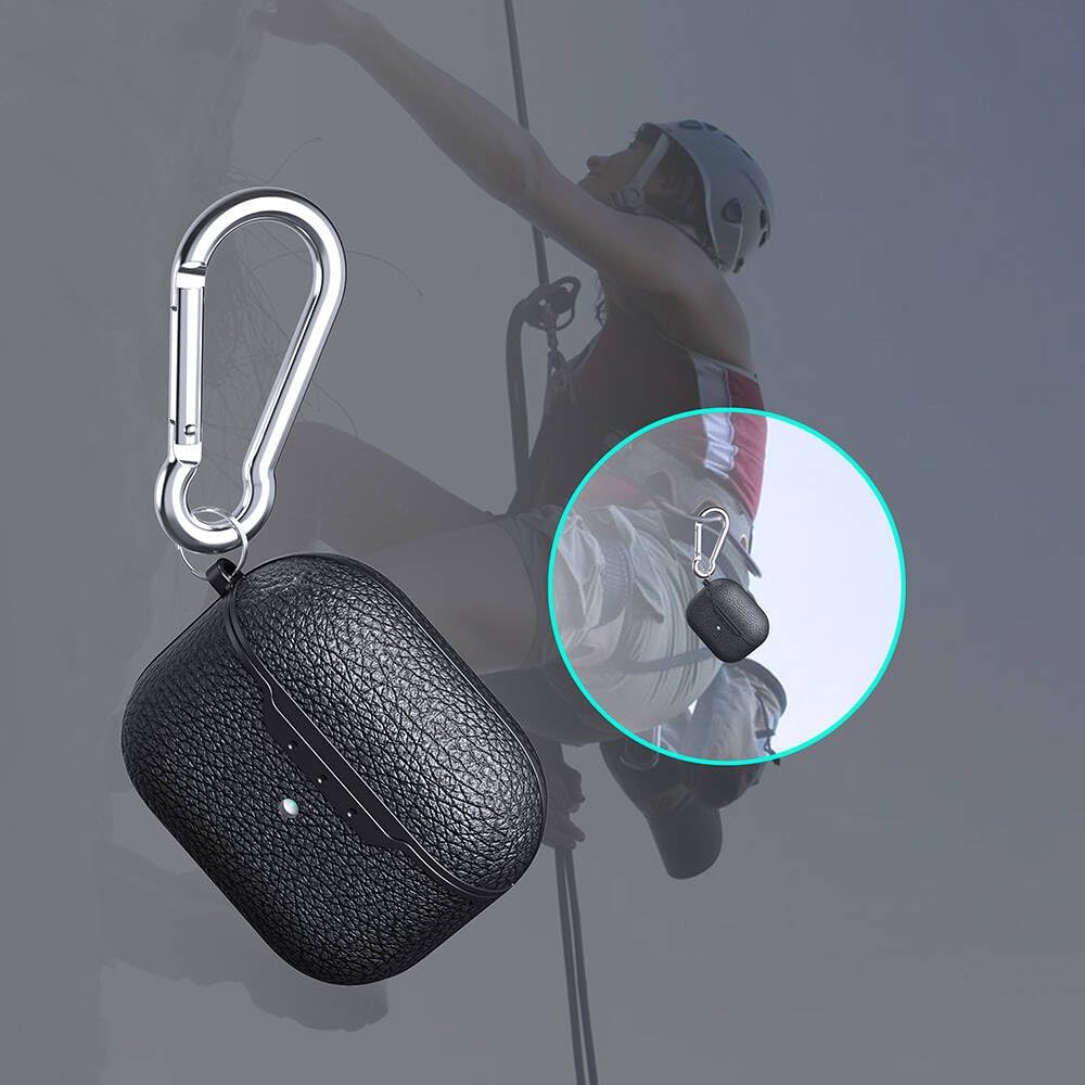Airpods 4.Nesil 2024 Darbelere Dayanıklı Parmak İzi Karşıtı MagSafe Şarj ile Uyumlu Deri Görünümlü Silikon Kılıf Kırmızı