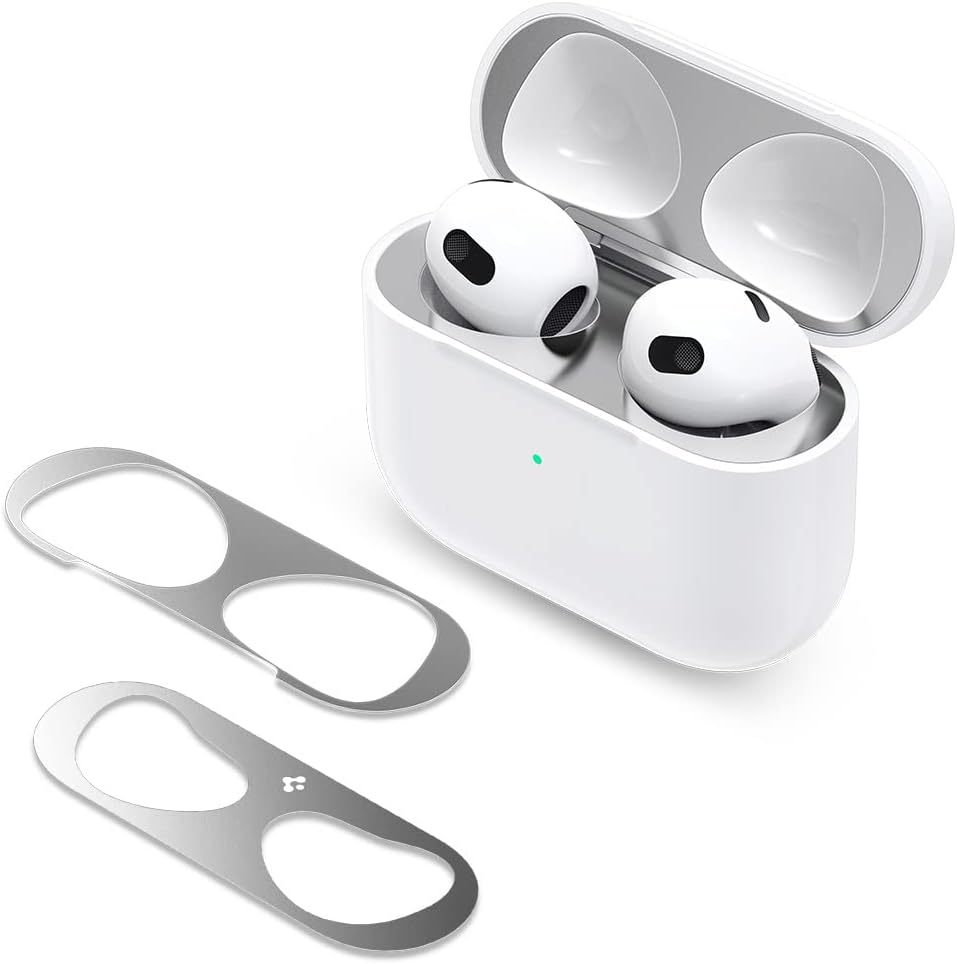 AirPods 3 ile Uyumlu Kılıf Shine Shield (2 Adet) Kapak İçi Kir / Toz Önleyici Gümüş - ASD01986 ( TR Garantili)