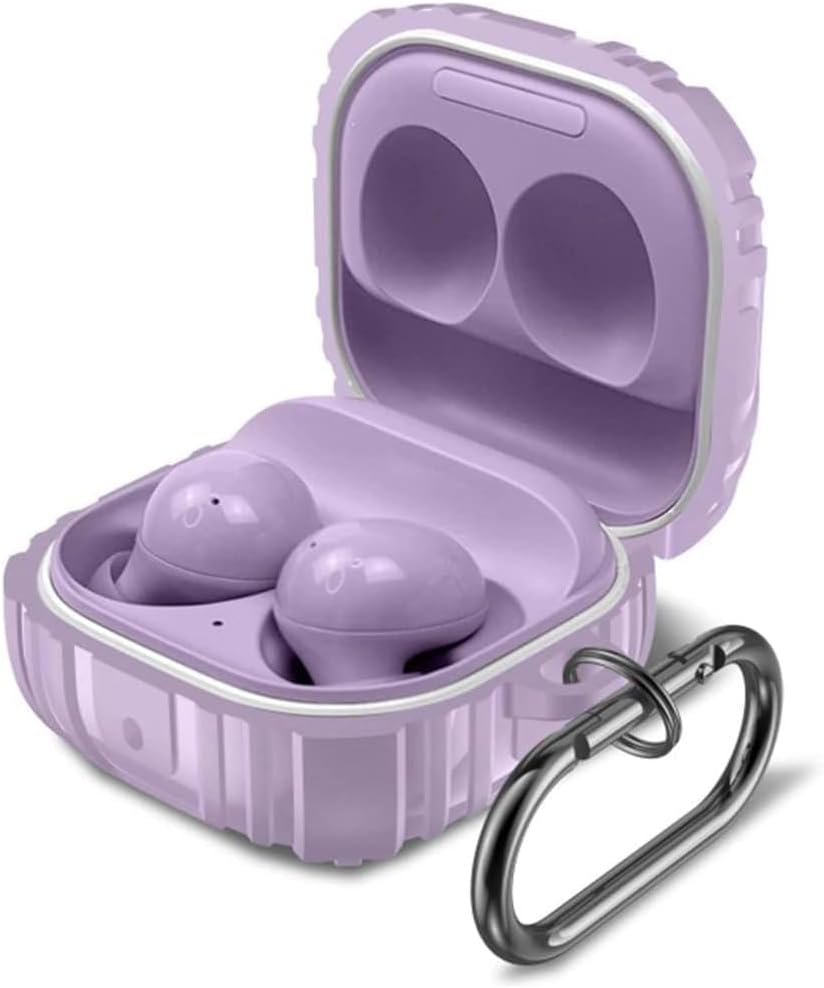 Samsung Galaxy Buds 2 Pro ile uyumlu Kulaklık Kılıf Darbeye Dayanıklı Fundamental Sert Koruyucu Toz ve Kirden Koruyan Galaxy Buds 2 Pro ile uyumlu Kılıf Lila