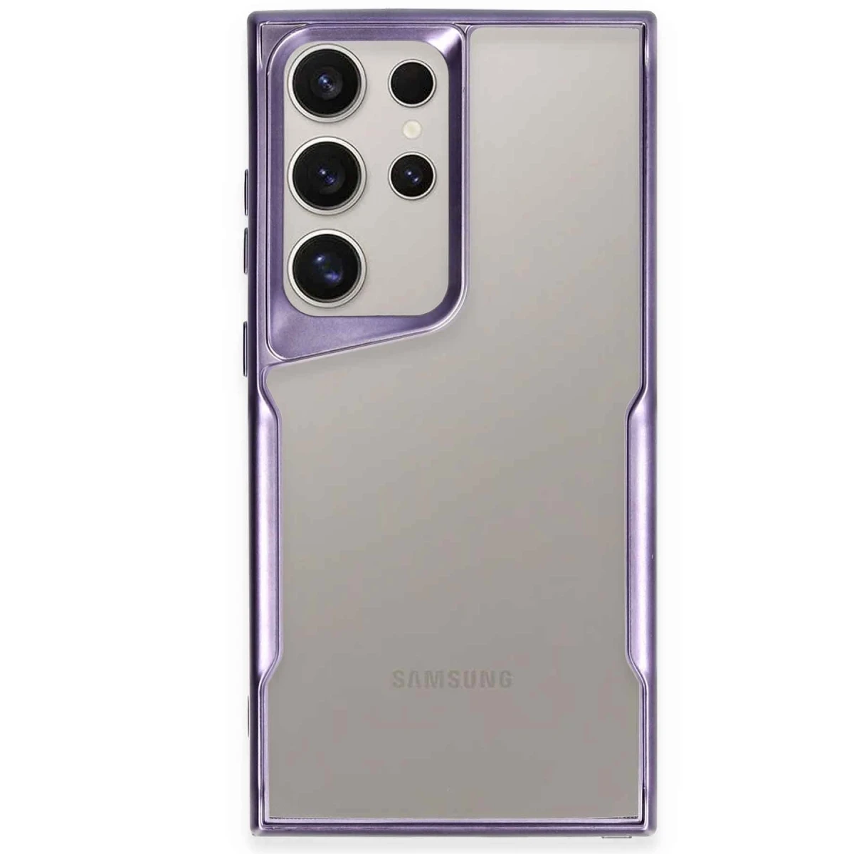 Samsung Galaxy S24 Ultra Kılıf Boyi Silikon Kapak - Derin Mor