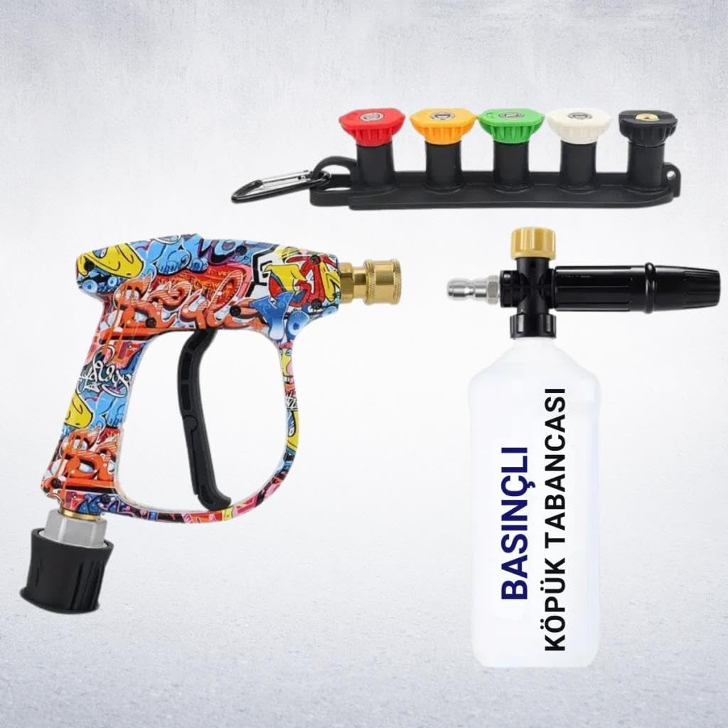 Karcher K Serisi İle Uyumlu 5 Nozzle Set Basınçlı Araç Yıkama Tabancası Seti Basınçlı Yıkama Makinesi Bear