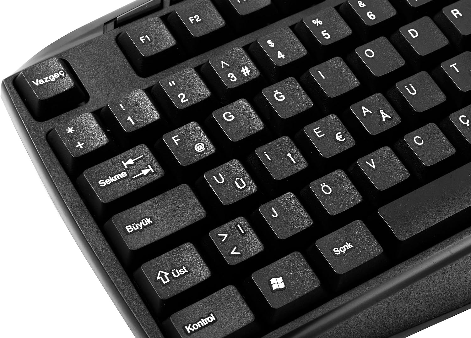 KB-250F Siyah USB Tamamen Türkçe F Multimedia Klavye