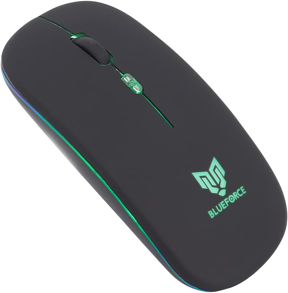 2, 4Ghz Bluetooth Wireless Kablosuz Sessiz Mouse Siyah Işıklı