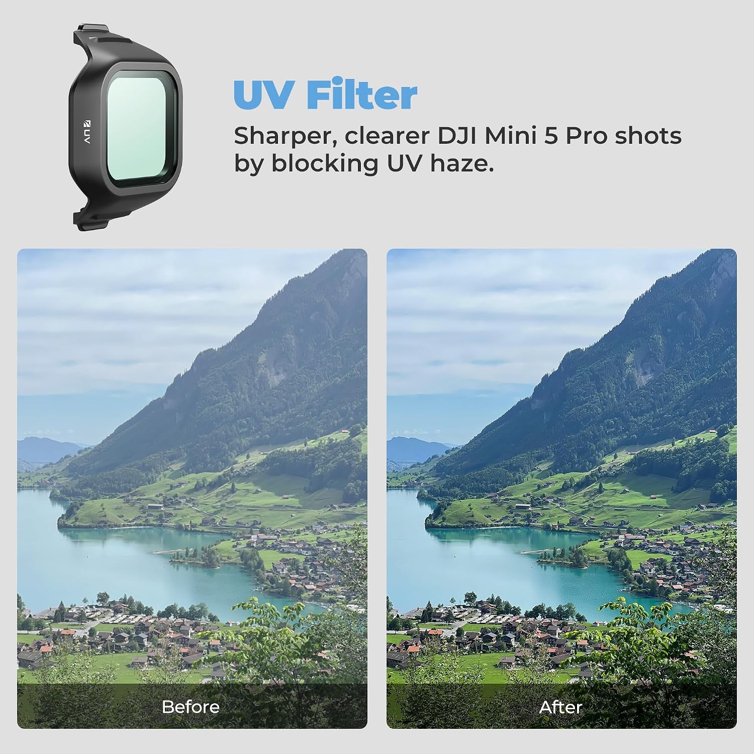 DJI Mini 5 Pro için UV Filtresi - Lens Koruması ve UV önizleme