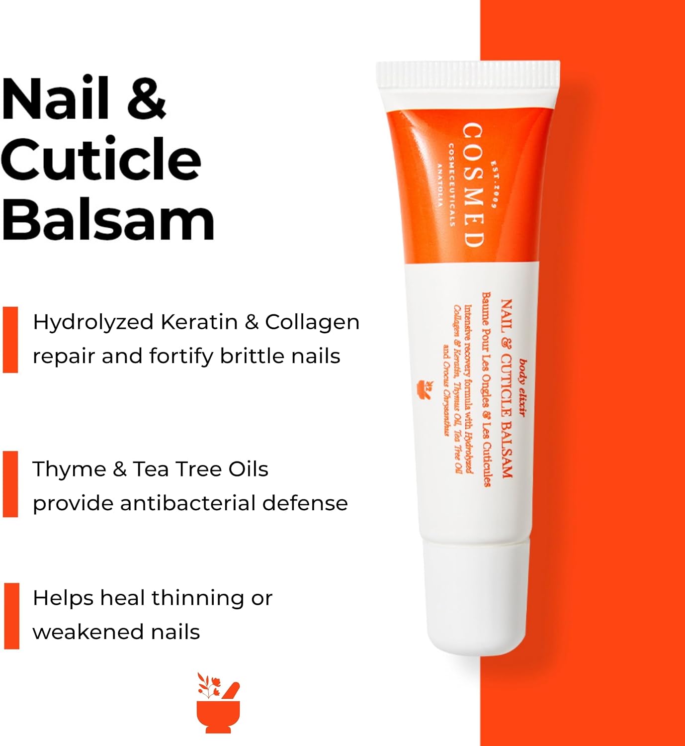 Cosmed Tırnak Dokusunu ve Kütikül Yapısını Destekleyen Bakım Balmı Nail & Cuticle Balsam 15 ml