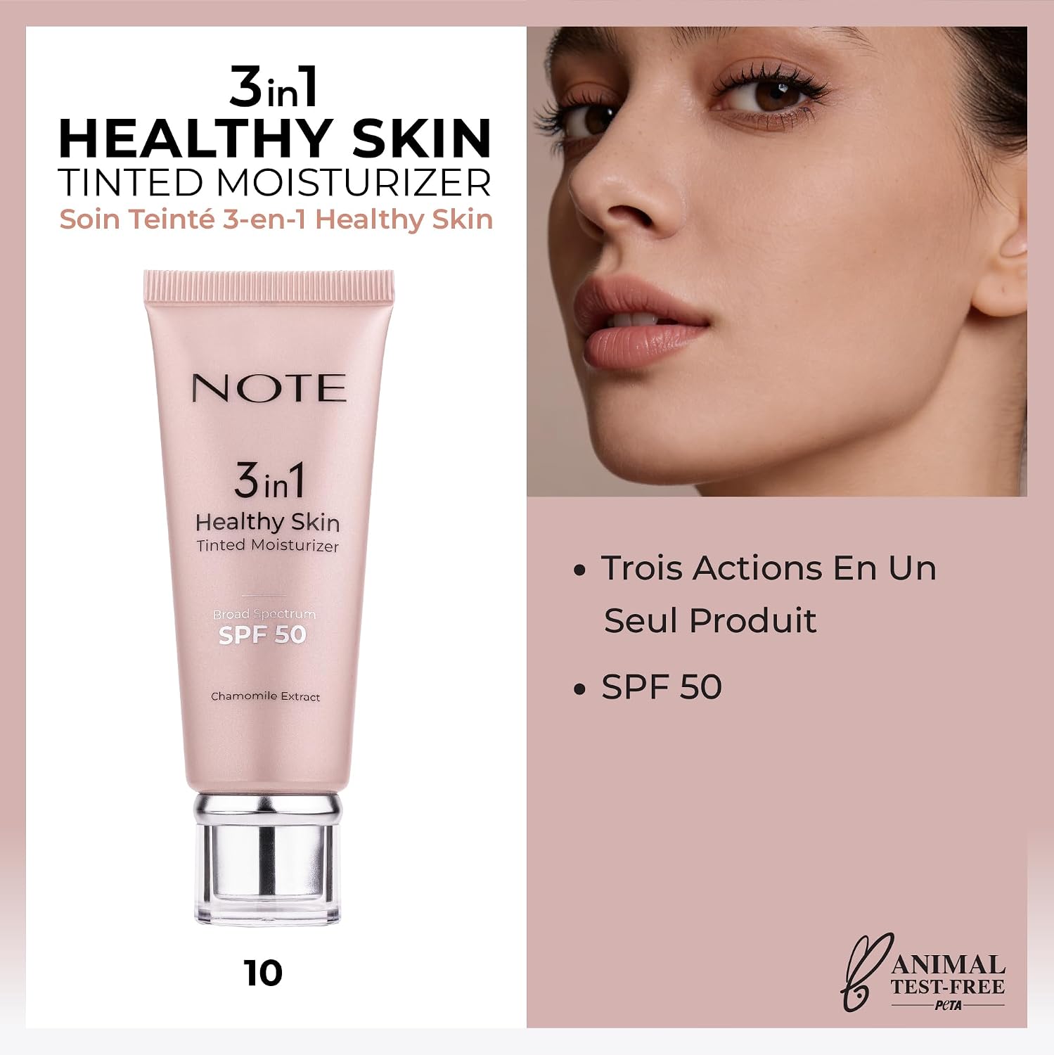 Cosmetics 3 in 1 Healthy Skin Tinted Moisturizer Renk Ton Eşitleyici 50 SPF Aydınlatıcı Krem