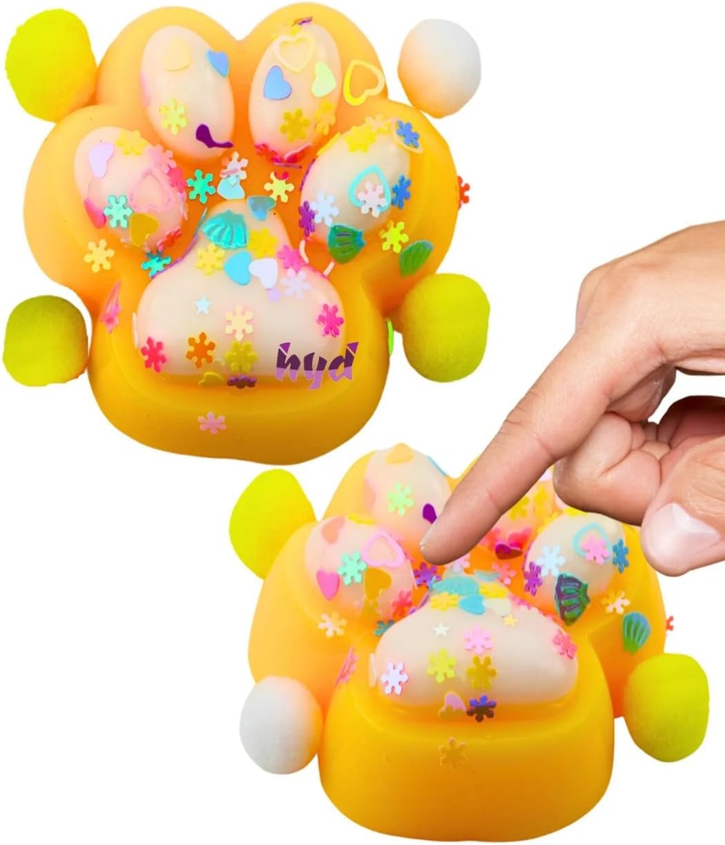 Kawaii Kedi Pençesi Şeklinde Squishy Oyuncak, Pastel Renkli, Dekoratif Stres Giderici, 6 cm, Çocuklar için Sevimli Yumuşak Sıkıştırılabilir Stres Topu