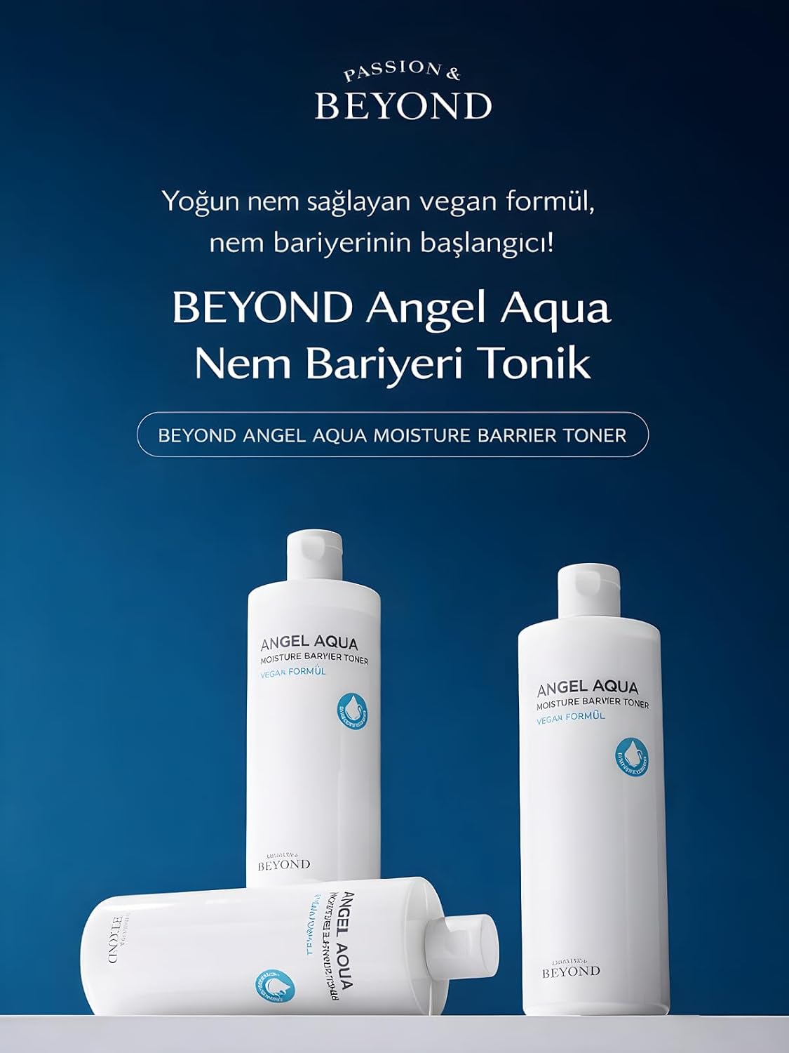 PASSION & BEYOND Angel Aqua Moisture Barrier Toner Bariyer Güçlendirici Tonik Niasinamid Seramid PHA 500 ml