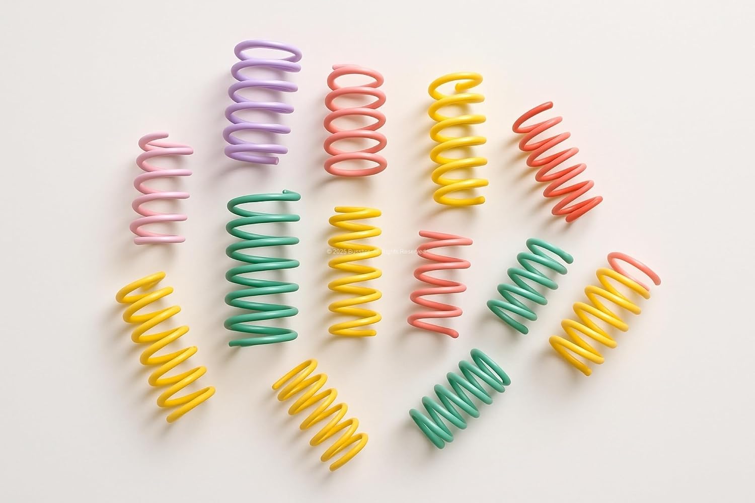 Karışık Boyutlu Spiral Yay Kedi Oyuncakları 10 Parça Renkli İnce Kalın Uzun Kısa Yaylar Yavru ve Yetişkin Kediler İçin Eğlenceli İnteraktif Oyuncak Seti