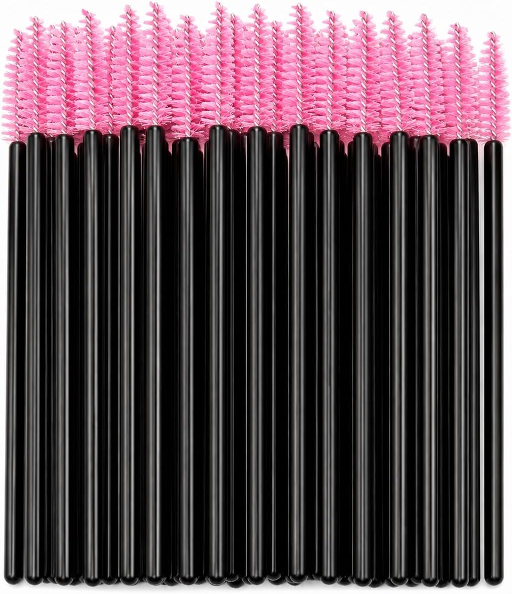 shopexxtra 50’li Kaş ve Kirpik Tarama Fırçası, Tek Kullanımlık Maskara Spoolie Fırça Seti, İpek Kirpik, Microblading ve Kalıcı Makyaj İçin