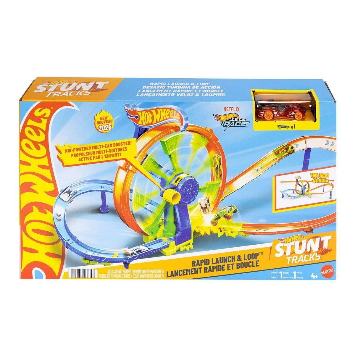 JBX65 Hot Wheels Hızlı Fırlatma ve Döngü Parkuru Oyun Seti