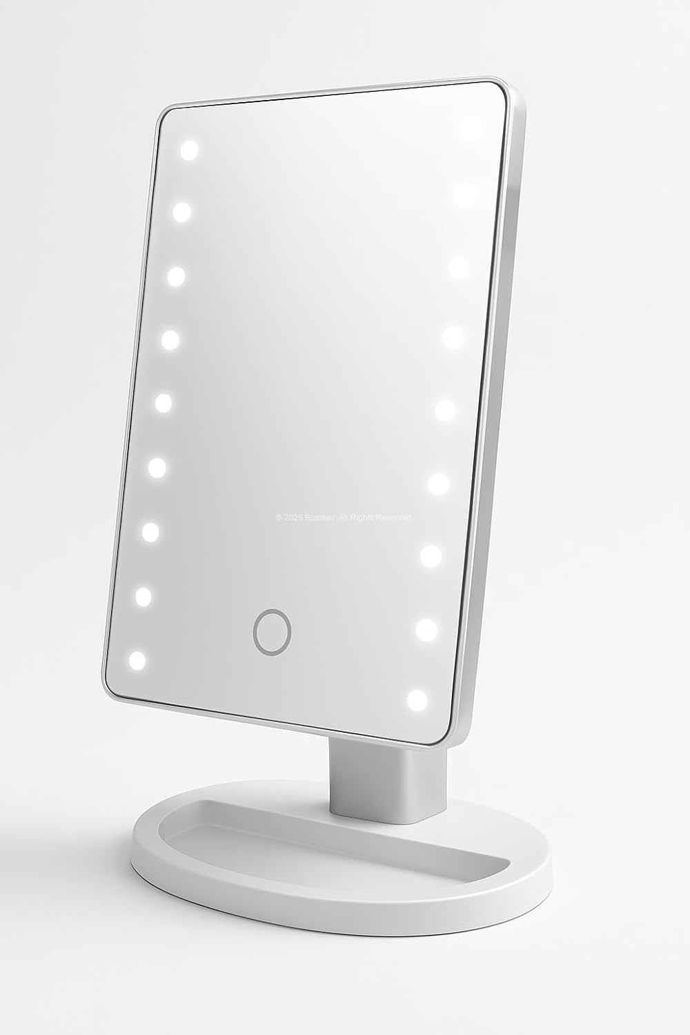 Led Işıklı Makyaj Aynası Dokunmatik 3 Işık Modlu Ayarlanabilir Oynar Başlıklı Masa Üstü Ayna Beyaz Işık Gün Işığı Sıcak Işık