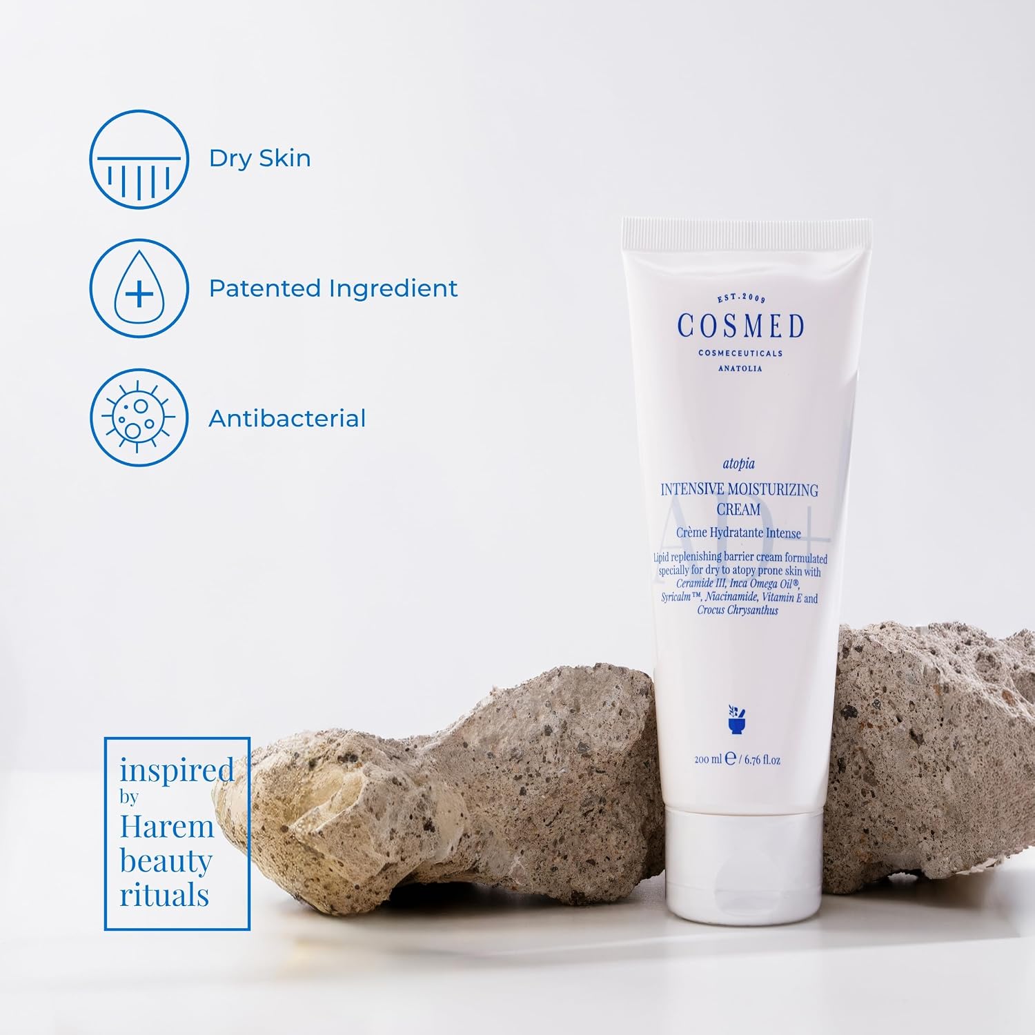 Cosmed Atopi Eğilimli Ciltler için Yoğun Nemlendirici Yüz ve Vücut Kremi AD+ 200 ml
