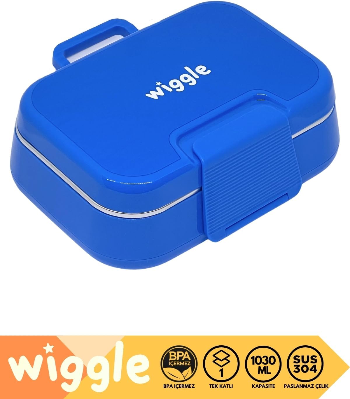Bento 1030ml Lunchbox Tek Katlı 2 Bölmeli Paslanmaz Çelik Sefer Tası Yemek Kutusu