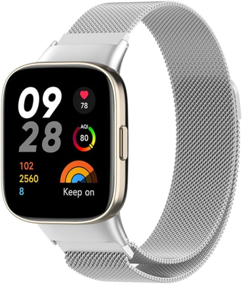 Xiaomi ile uyumlu Redmi Watch 3 Active (DÜZ WATCH 3 DEĞİLDİR) Kordon Milano Loop Metal Kordon
