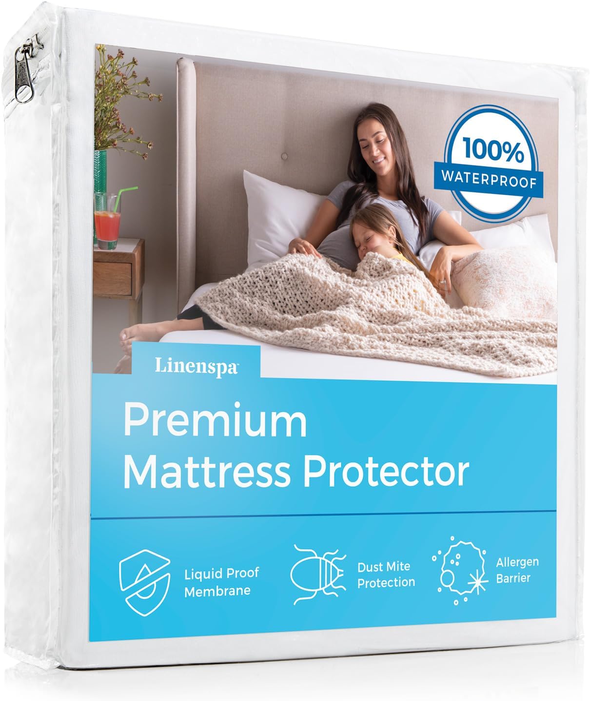 Su geçirmez Pürüzsüz Üst Premium Twin XL Yatak Koruyucu, Nefes Alabilir ve Hipoalerjenik İkiz XL Yatak Örtüleri - Yurt Odası Temelleri - Ambalaj Değişebilir