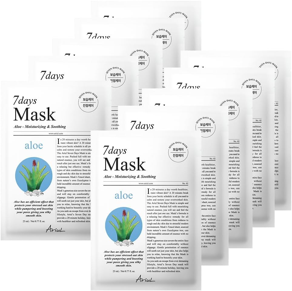 7 Days Mask Aloe H - Nemlendirici & Yatıştırıcı Aloe Vera Vegan Kağıt Maske