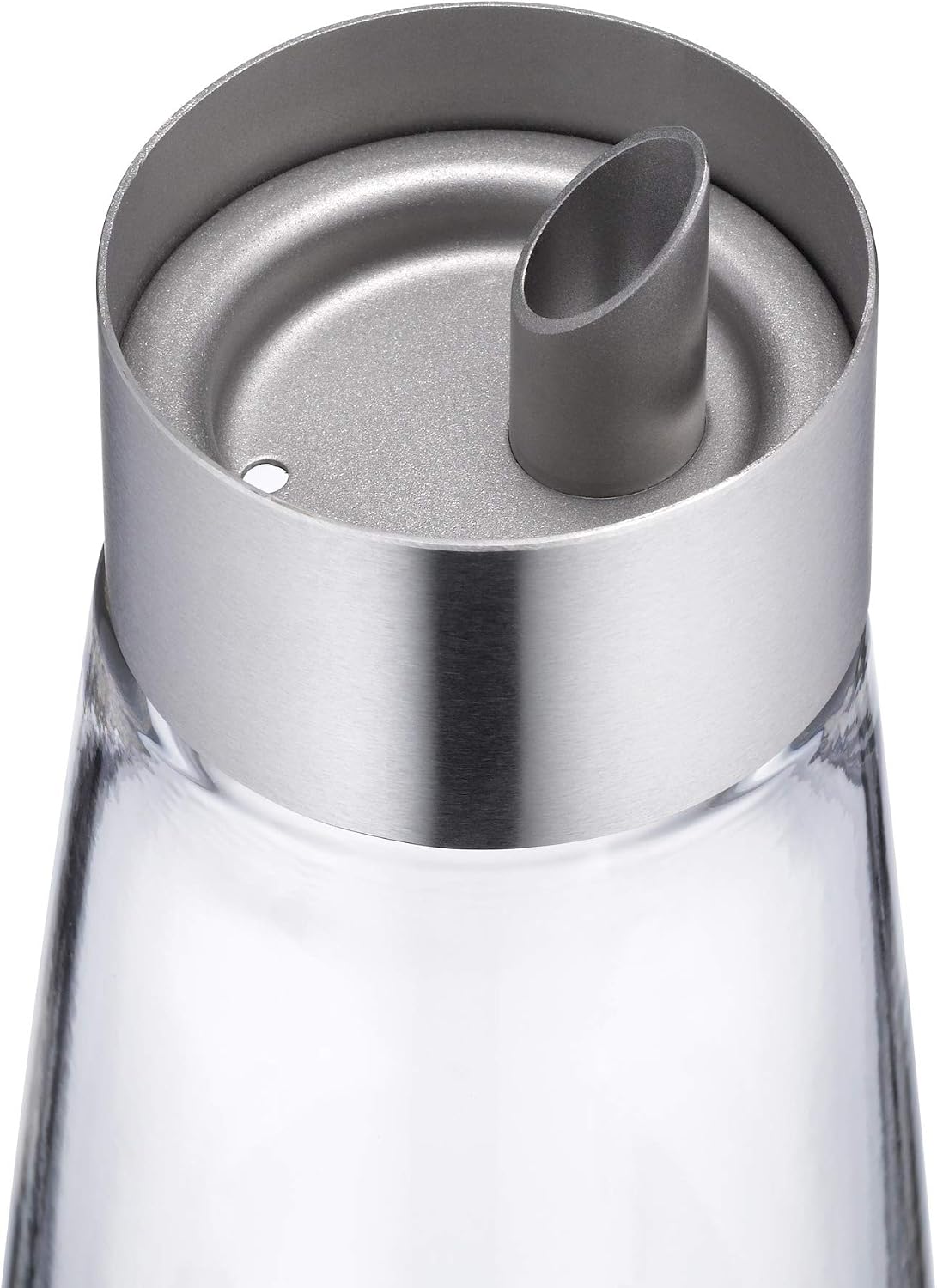 De Luxe Yağ ve Sirke Şişesi, 500 ml, Yağ ve Sirke Dökme Şişesi, Cam Gövde, Cromargan® Yüksek Kaliteli Parlak Paslanmaz Çelik, Bulaşık Makinesinde Yıkanabilir