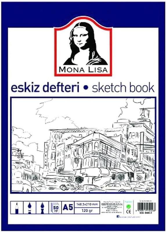 Eskiz Defteri A-5 Dokulu Kağıt Kara Kalem Çalışma Defteri 50 Yaprak 120 gr 14,8x21 cm 1 Adet Südor
