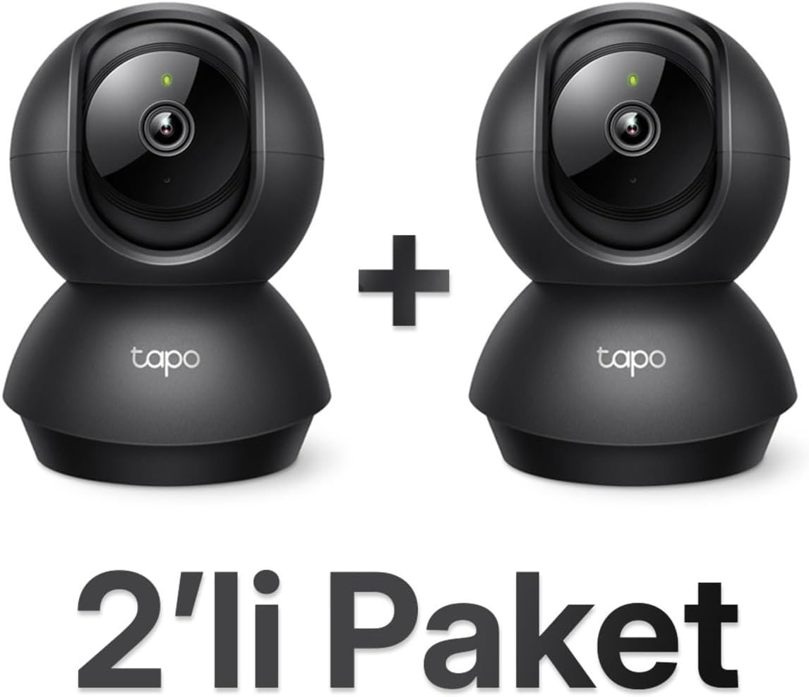 Tapo C211 (2-Pack) 2K 3MP Yatay ve Dikey Ev Güvenliği Wi-Fi Kamerası 2'li