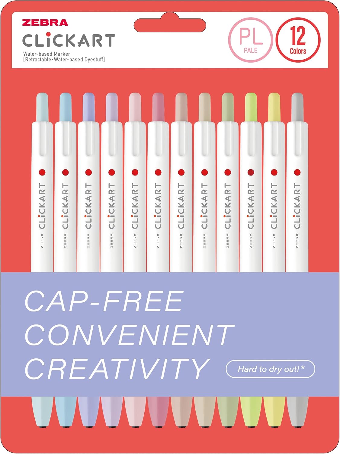 ZEBRA CLICKART MARKET PEN PL 12 LI SET