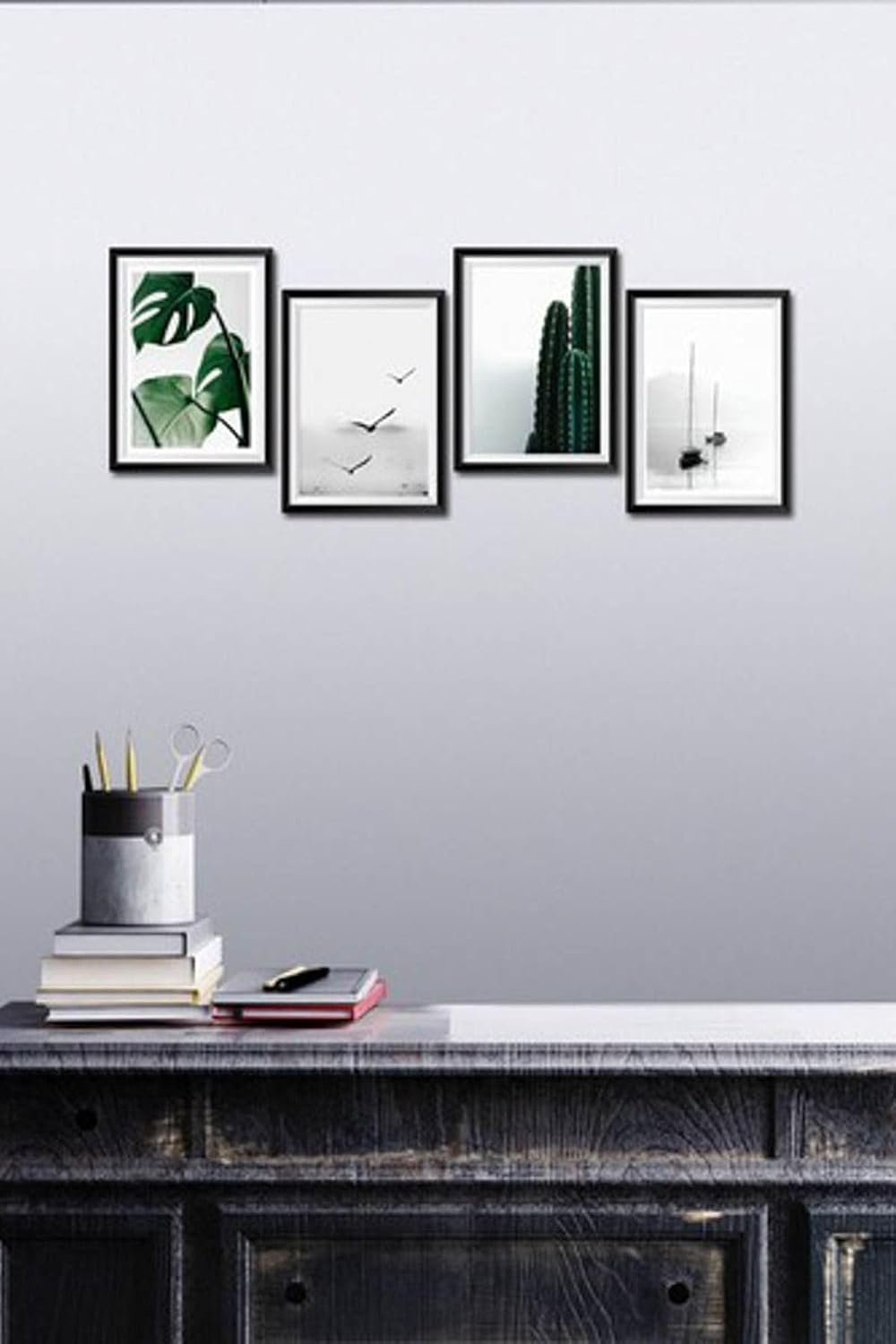 4 Parça Dekoratif Mdf Tablo Seti Çerçeve Görünümlü DEKOLİADKD010