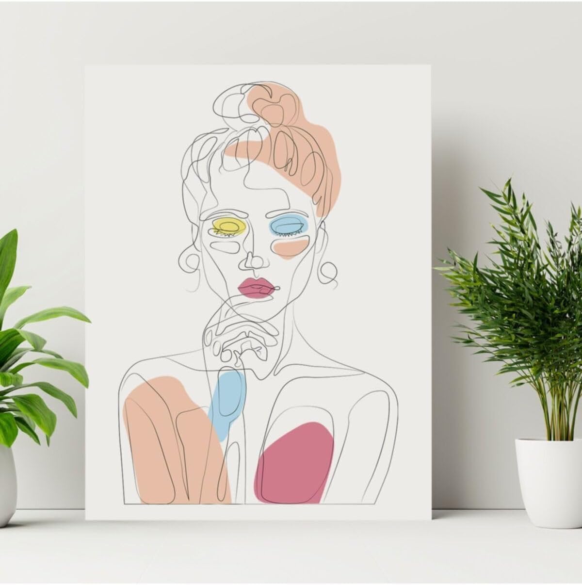 Düşünen Kız Tasarımlı Dekorasyon 30x40 Kanvas Tablo