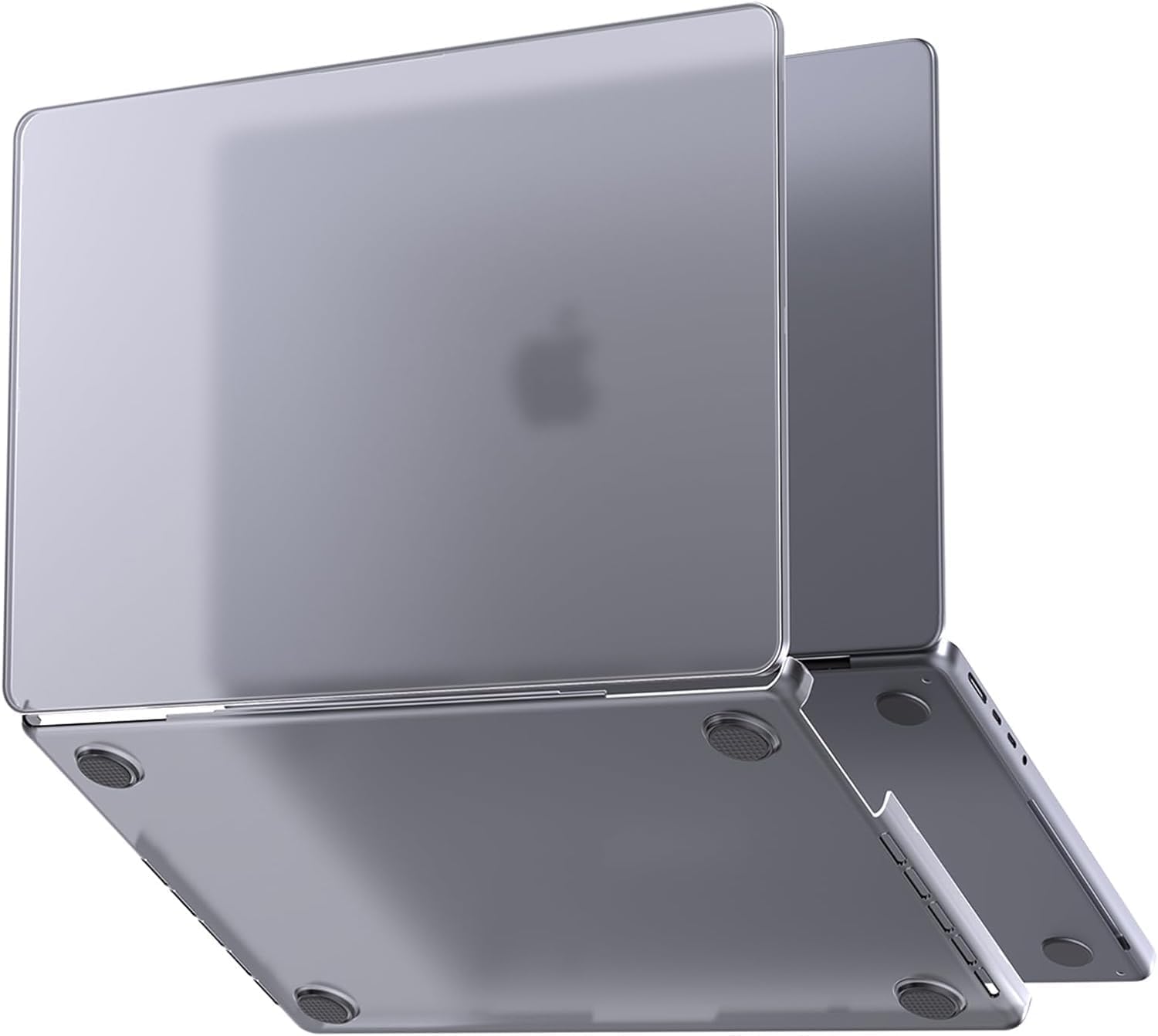 Macbook Pro M1 / M2 13'' ile Uyumlu Sert Polikarbonat Koruyucu Kılıf (A1706/A1708/A1989/A2159/A2251/A2289/A2338) (Mat Koyu Gri)