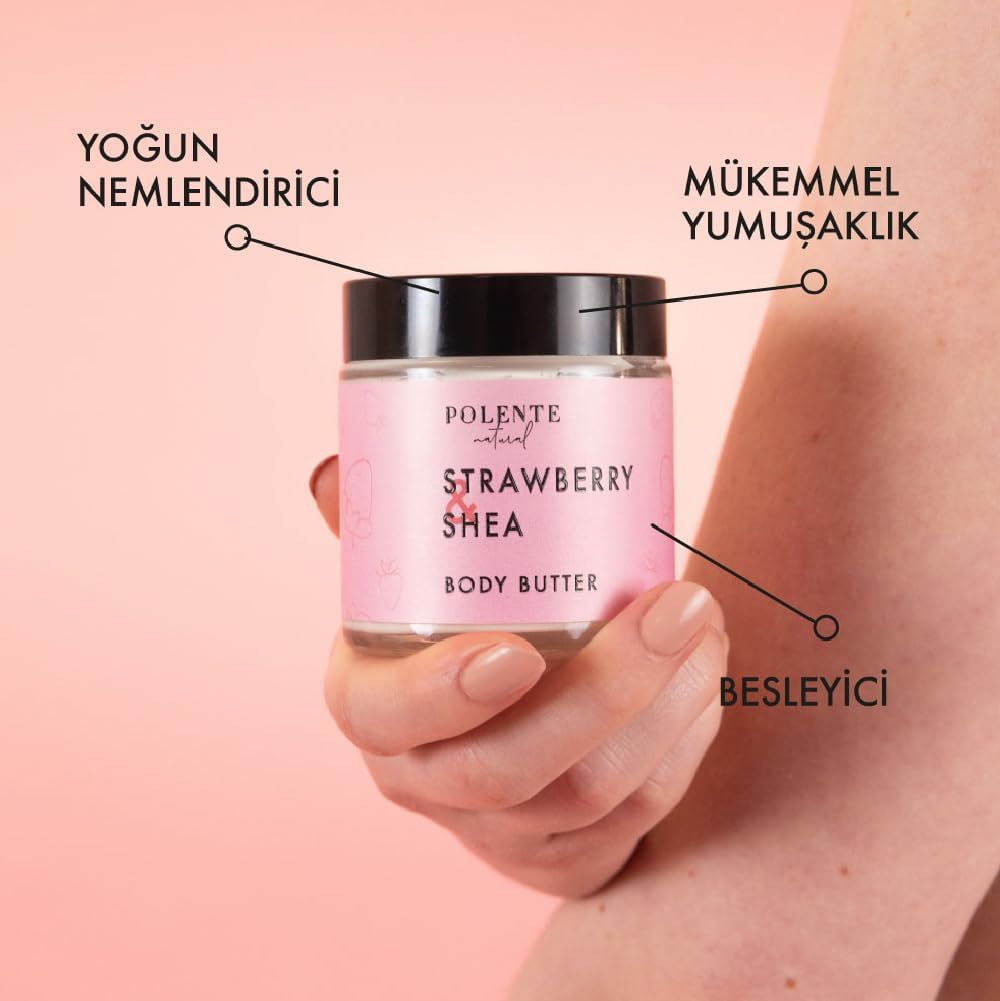 Çilek & Shea Body Butter/Yoğun Vücut Nemlendiricisi (100 ml)
