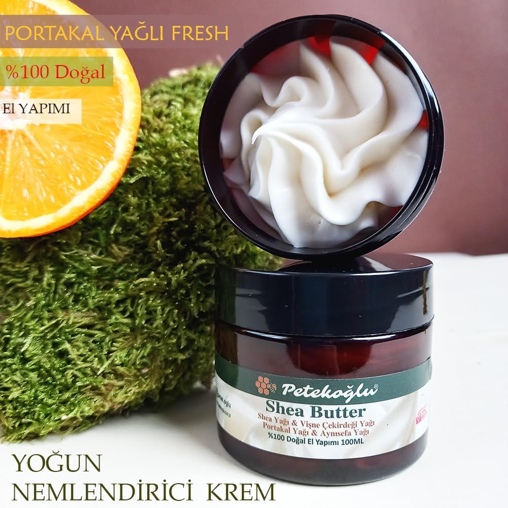El Yapımı 100ML Shea Yağı Butter Vişne Çekirdeği Portakal Aynısefa Yağı