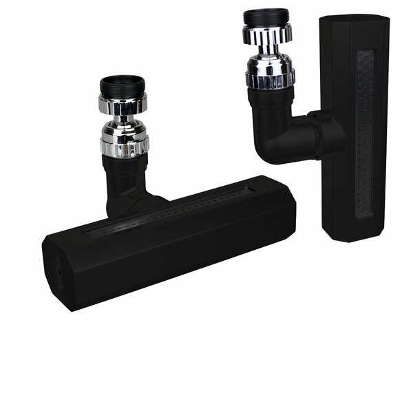 SİYAH GENİŞ 360 DERECE DÖNEBİLENOYNAR BAŞLIK - 4 MOD PERLATÖR ŞELALE MUSLUK UCU KTX-3288