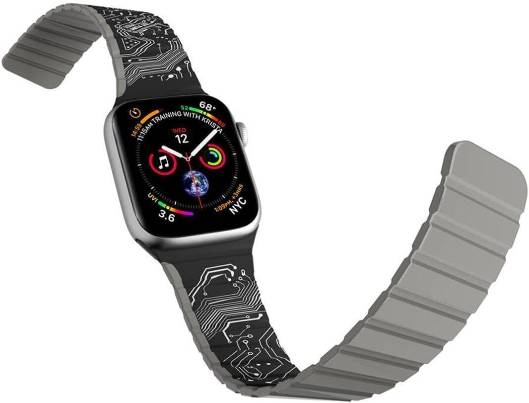Watch 42mm Uyumlu Kordon Technology Magnetik Tak Çıkar Silikon Strap Kayış