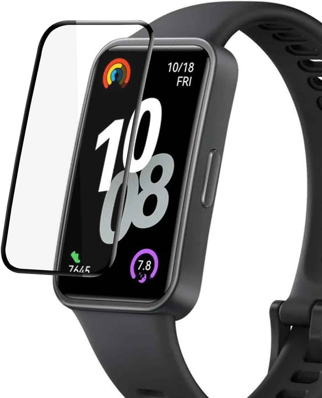 Honor Band 10 Tam Kaplayan Nano Cam Ekran Koruyucu Siyah [Honor Band 10 ile Uyumlu Ekran Koruyucu - Siyah]