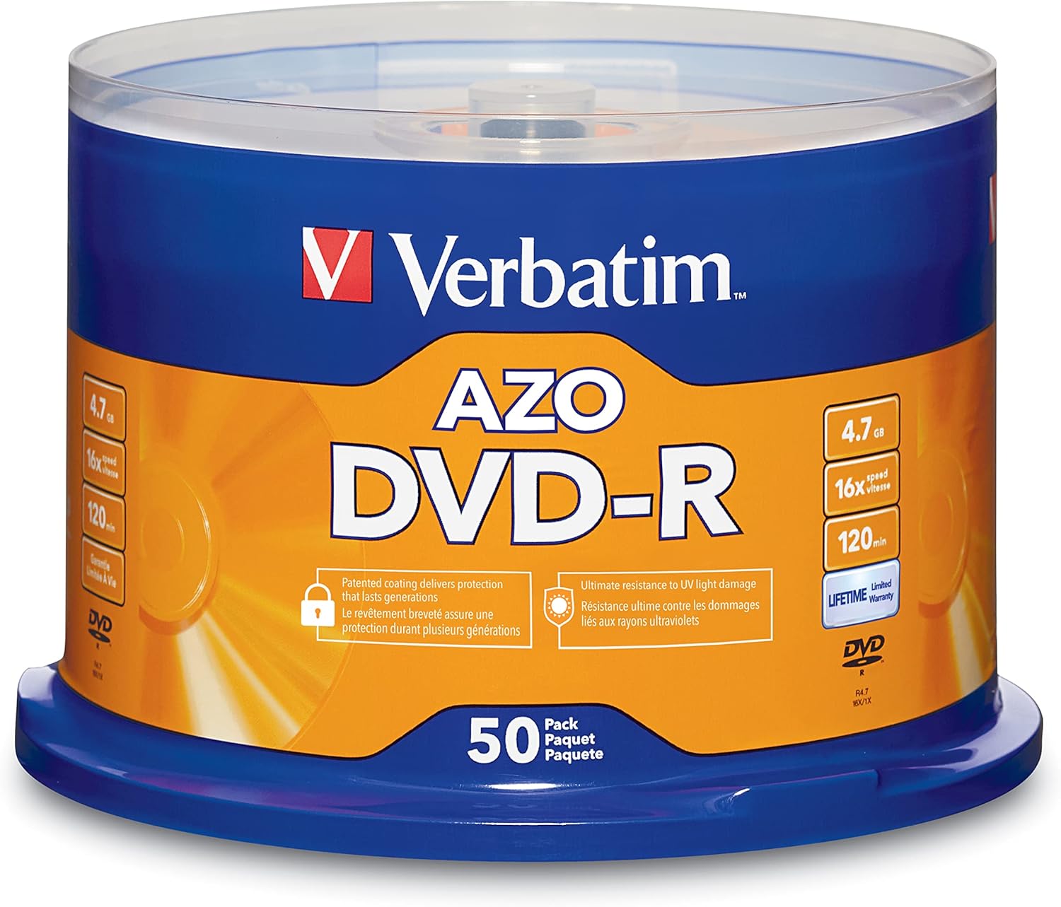50er paket DVD-R 4,7 GB, 16 x in mil