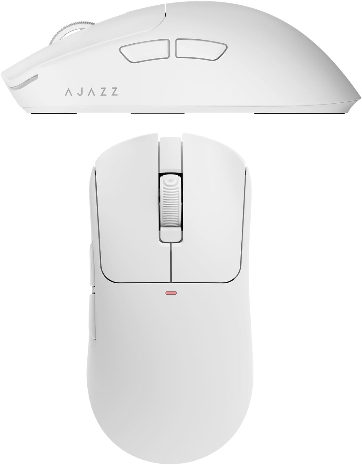 AJAZZ Kablosuz Oyuncu Mouse 2.4GHz Bluetooth Kablolu 3 Modlu Bağlantı AI Sesli Asistan NearLink 500mAh 61g Hafif 400-3200 DPI Type-C | (AJ200 NL AI MC - Beyaz)