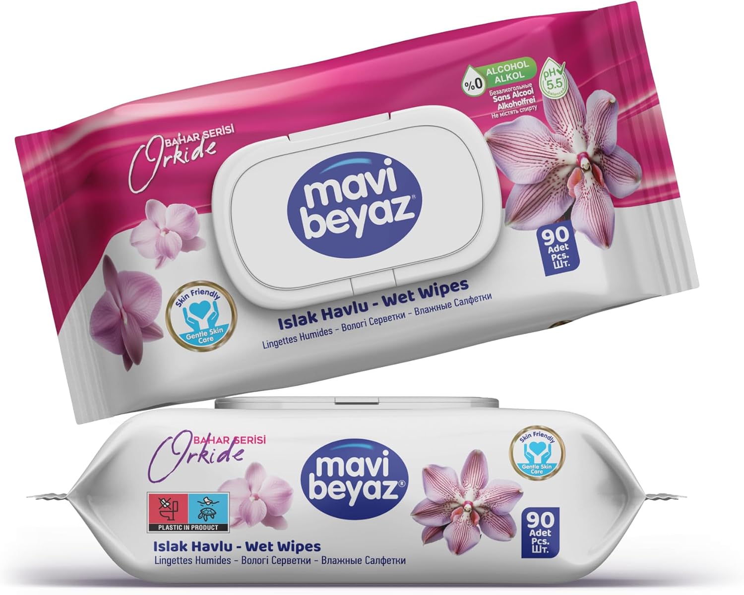 Islak Havlu Çiçek Seri Orkide 90 Lı