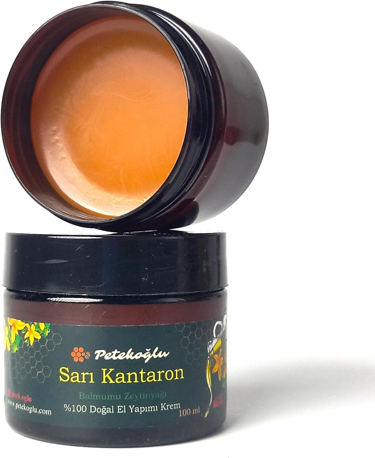 (100ML) El Yapımı Sarı Kantaron Çiçeği Yağı Zeytinyağı Balmumu Bakım Onarım Kremi