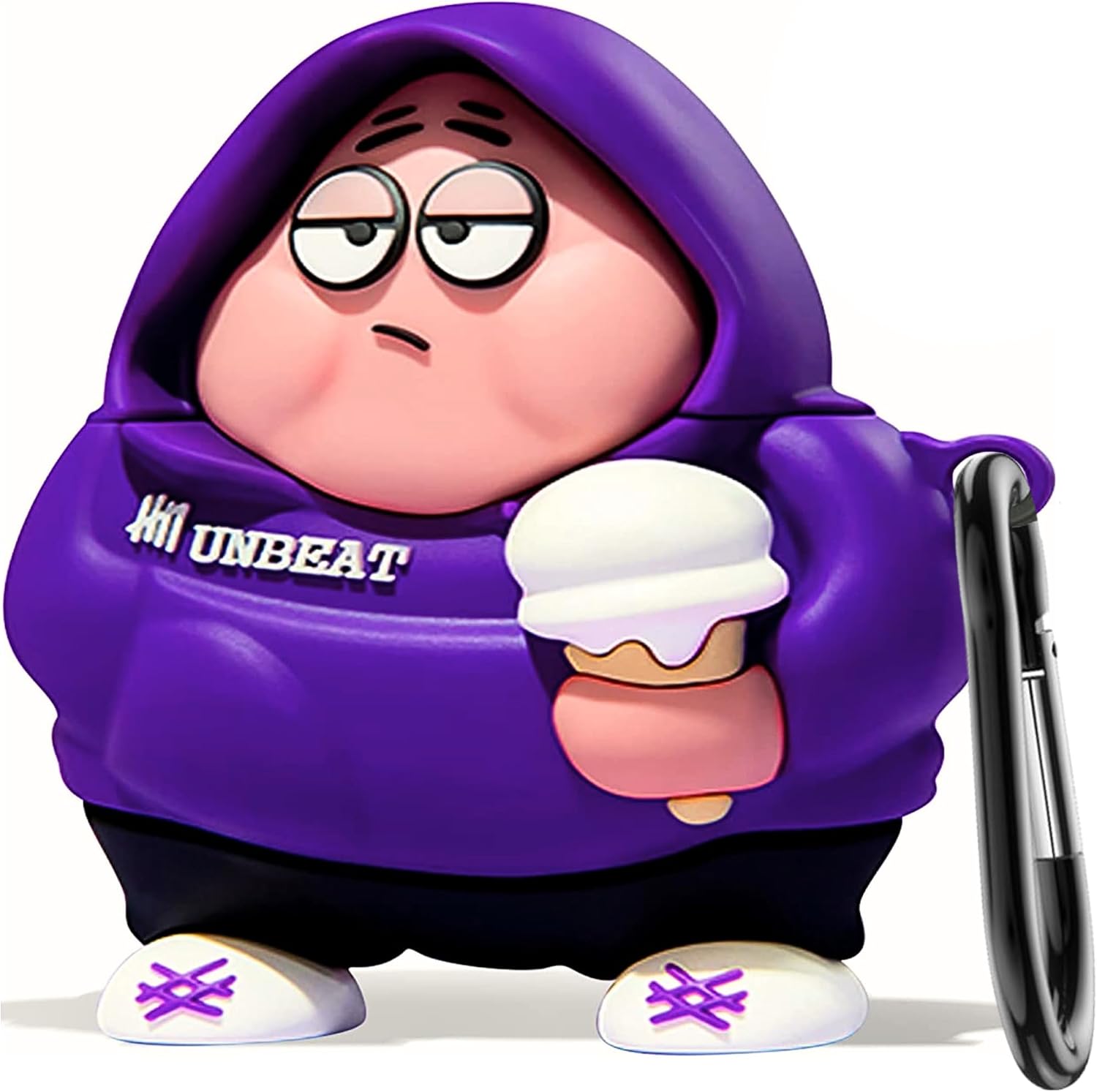 AirPods Pro 3. Nesil Uyumlu Figürlü Darbe Emici ve Koruyucu Silikon Kulaklık Kılıfı (Hoodie PY)