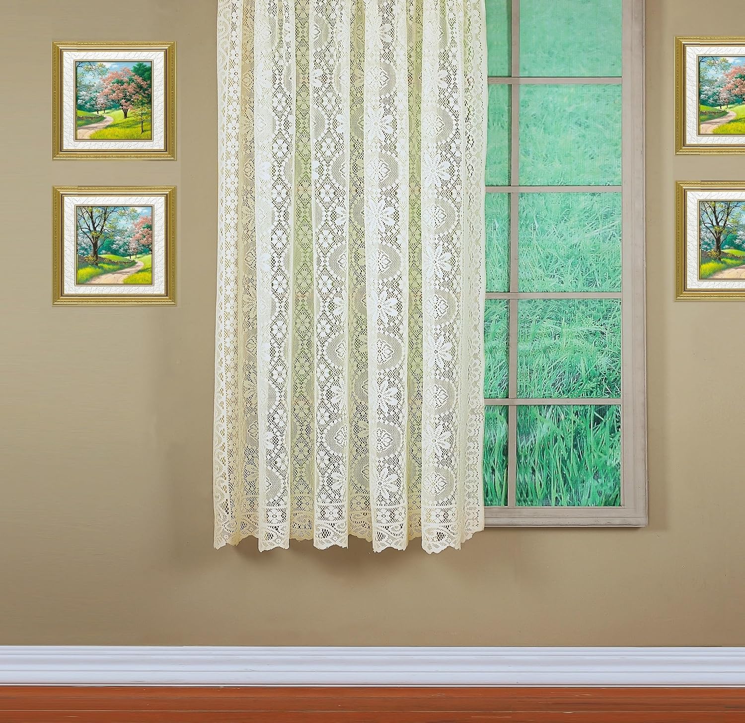 Hopewell Premium Dantel Panel 160 cm, Krem, 58 G x 63 U