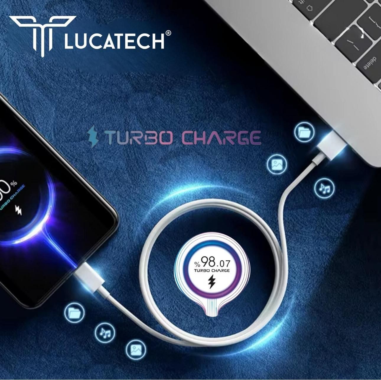 TURBO Type-C Şarj Kablosu – Saniye Göstergeli Turbo Charcge