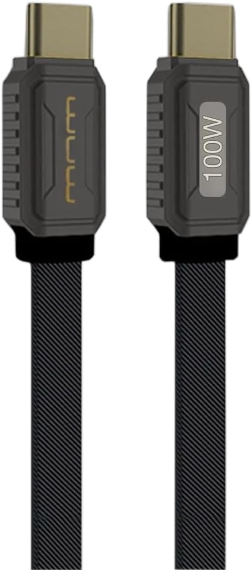 Type - C to Type C Hızlı Şarj ve Data Kablo iPhone 15 Uyumlu 100 Watt USB-C to USB-C Uyumlu 1 Metre Şarj Kablosu X198 (100W - Siyah)