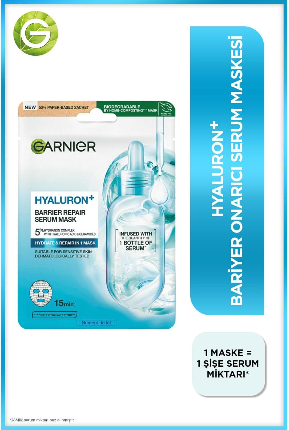 Hyaluron+ Bariyer Onarıcı Serum Maske 28GR