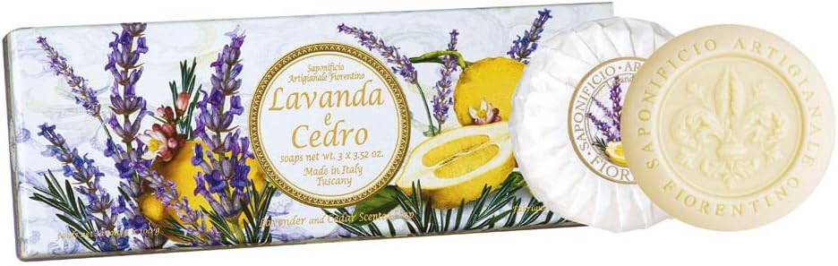 Saponificio Artigianale Fiorentino Sabun 3x100 Gr - Lavender And Cedar