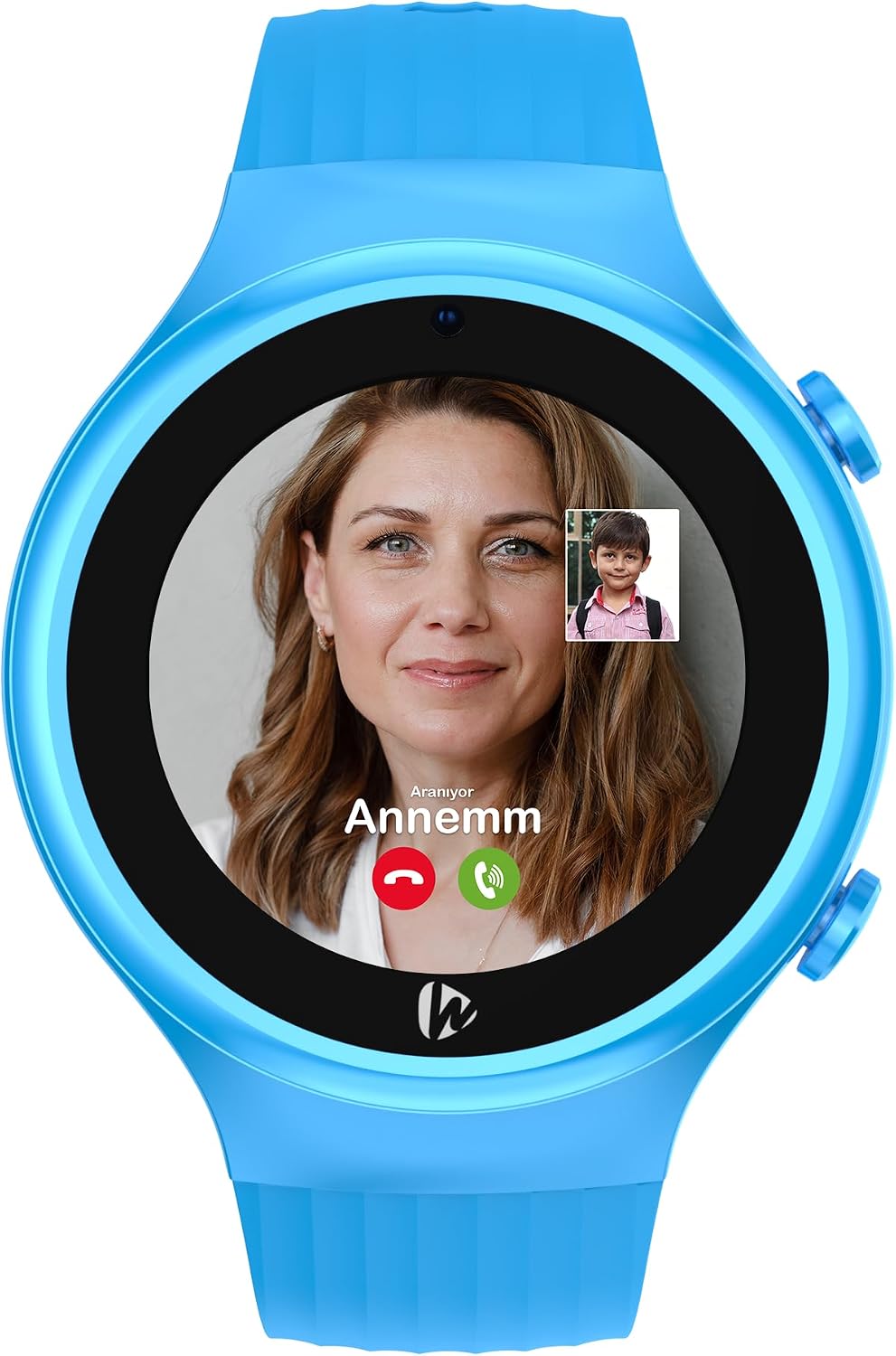 Watch 5S Akıllı Çocuk Saati - Görüntülü Arama, Gps, Sos, Sağlık Takibi, Nabız Ölçer, Spo2Ölçer, Adımsayar, Güvenli Alan, Gorilla Glass Dokunmatik Ekran, Güvenli Liste, IP67 Suya Dayanıklı Mavi