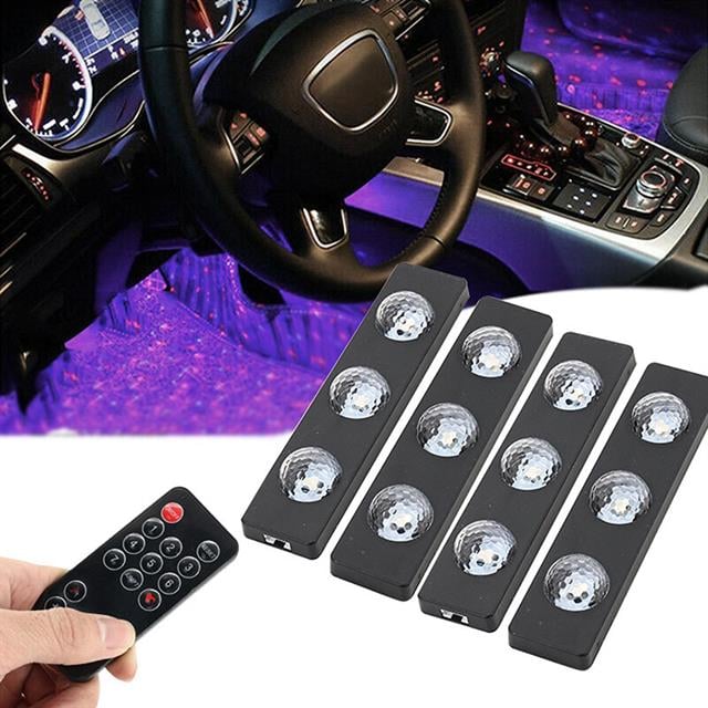 SN-22216 Araç Kabin İçi 7 Renk RGB Müzik Sensörlü Yıldız LED Ambiyans Aydınlatma Seti